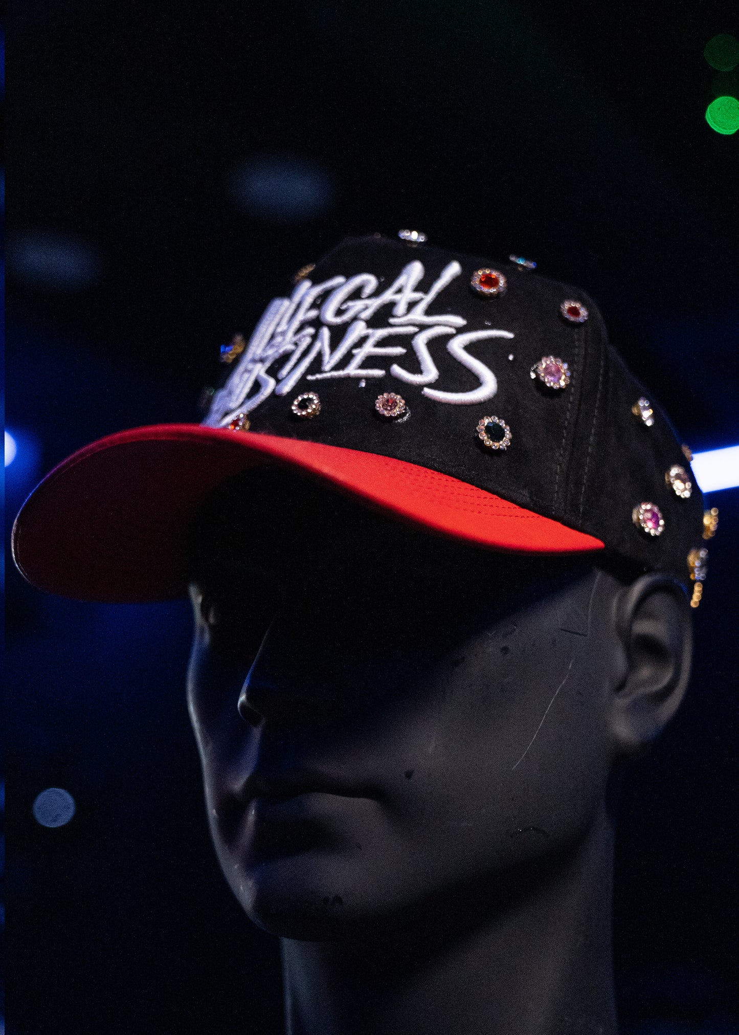 The Illegal A-Frame Crown Jewel Snapback - Black / Red