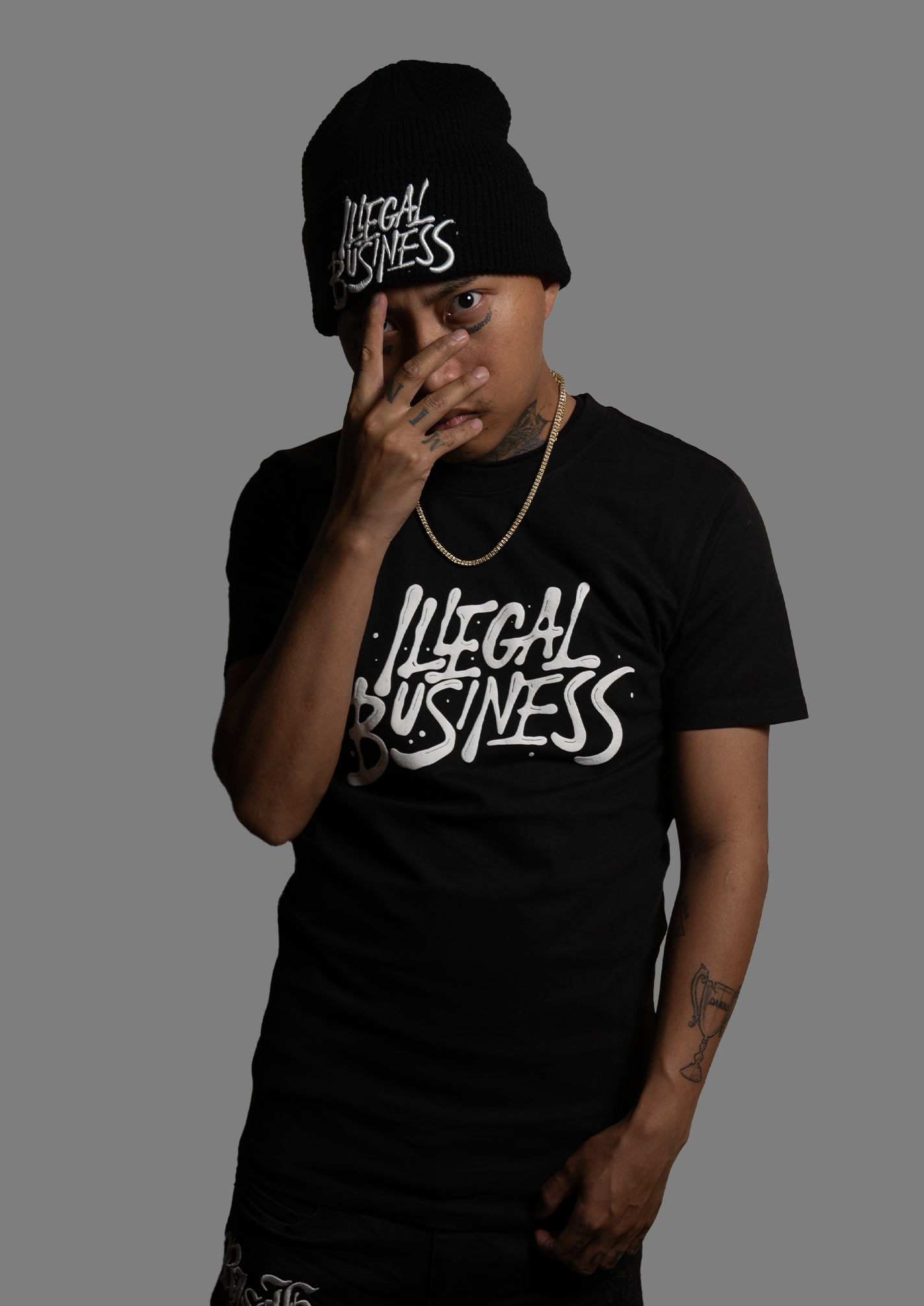 The Illegal Business Logo Tee - Black/White