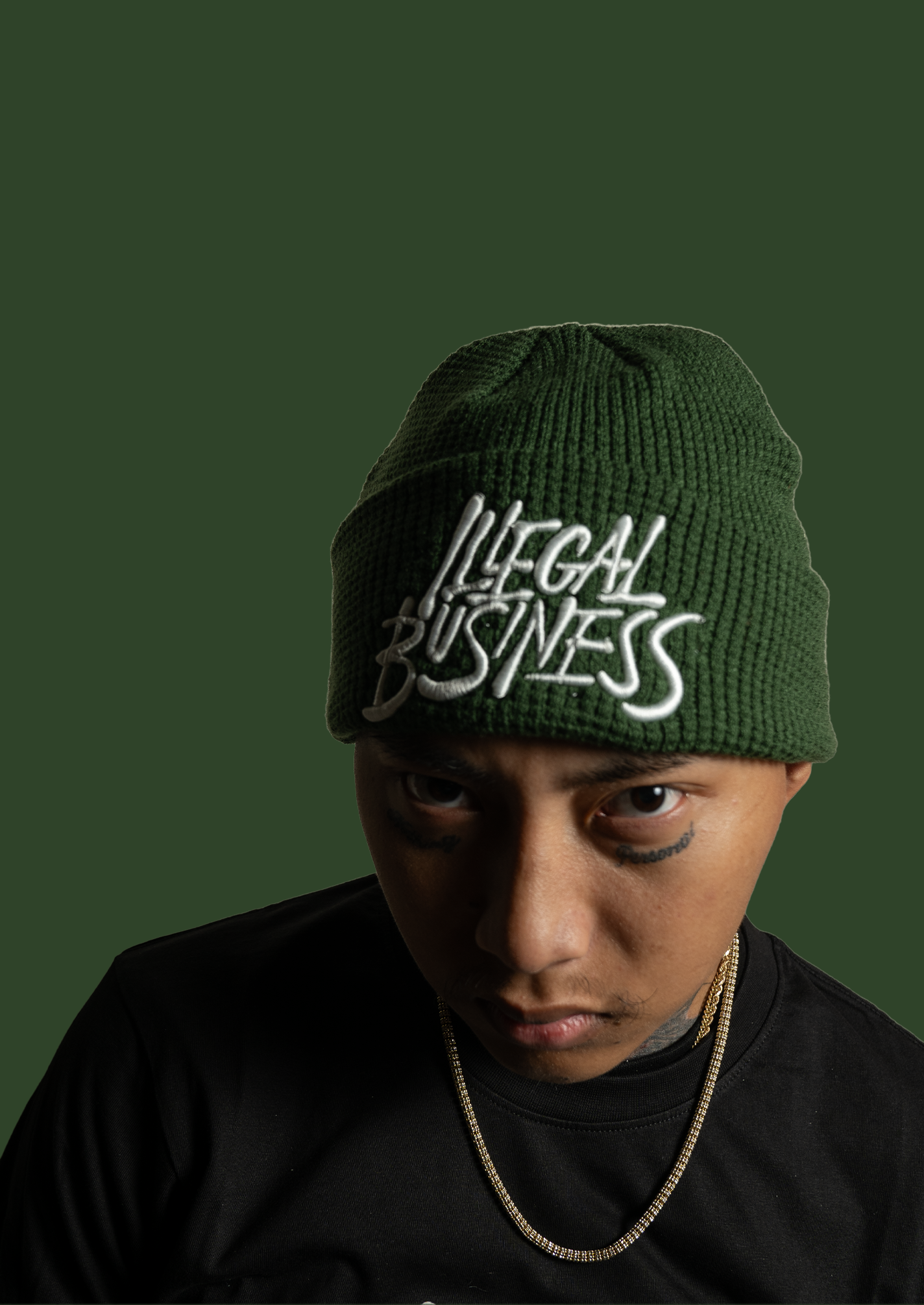 Illegal Olive Green Beanie