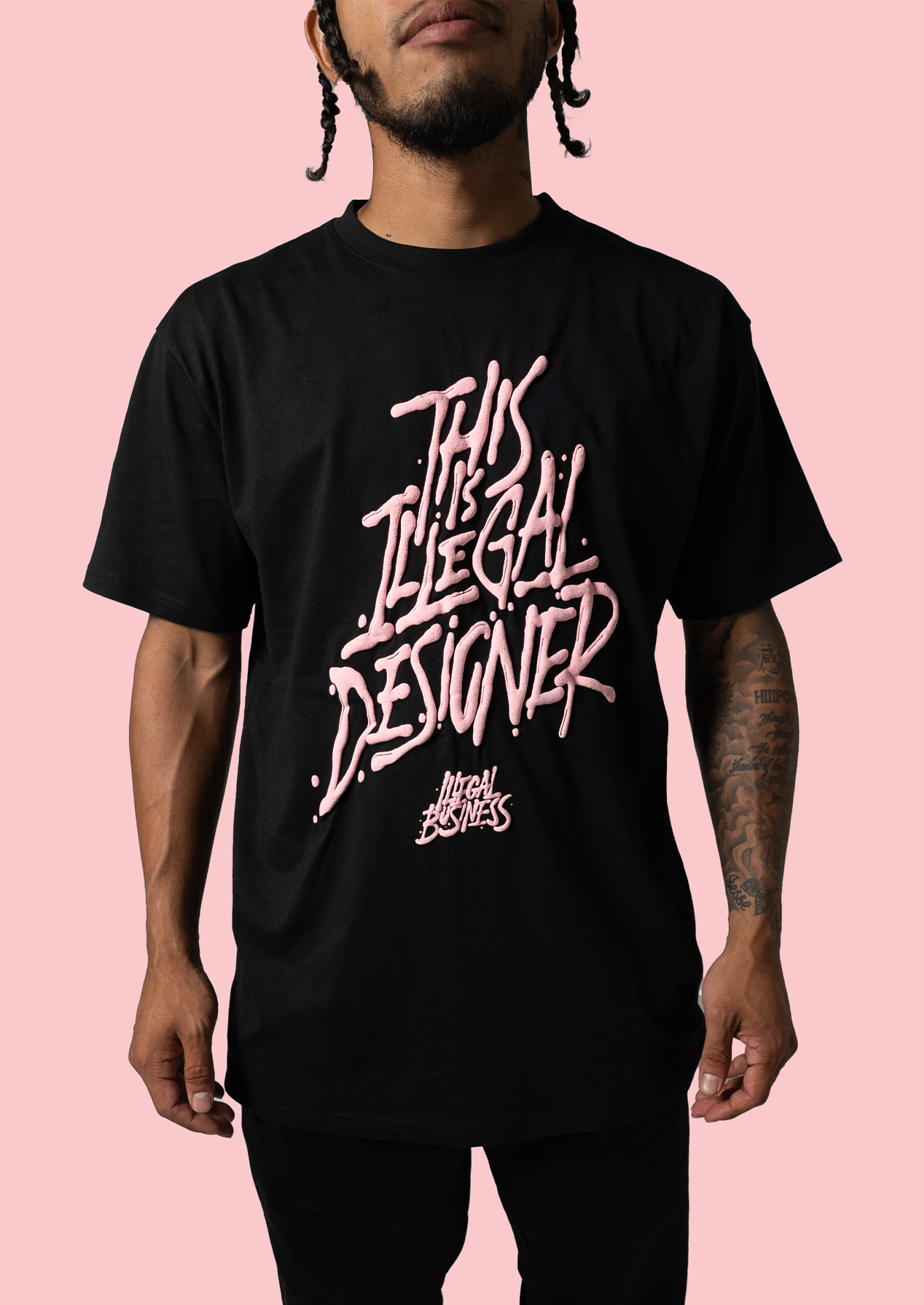 Black/Pink Illegal Designer Tee