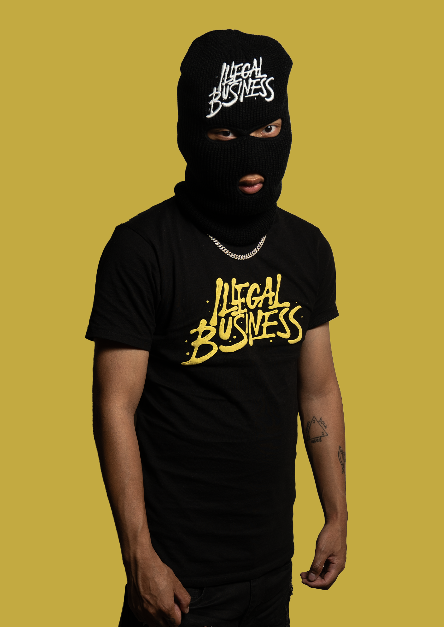 Illegal Business - Yellow Logo Tee