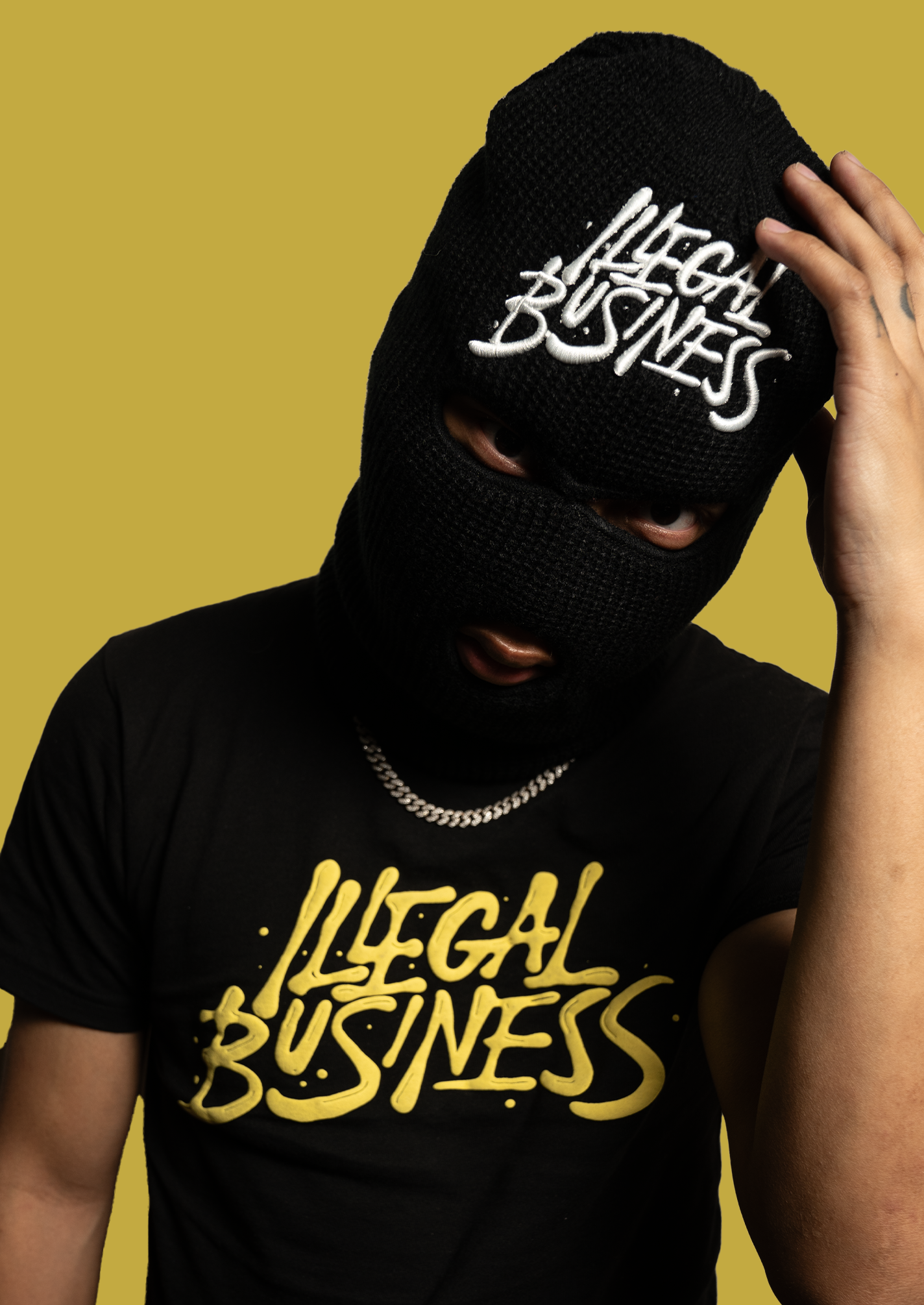 Illegal Business - Yellow Logo Tee