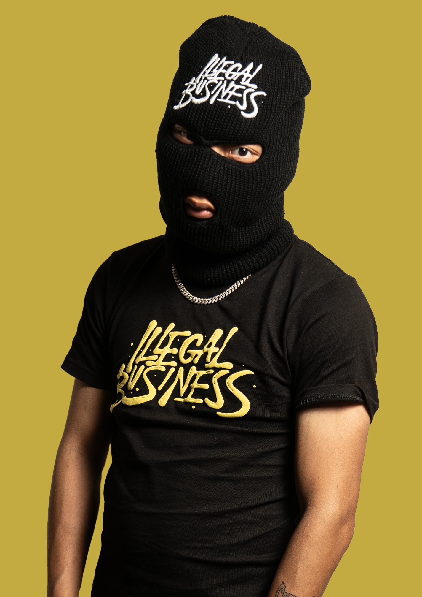 Illegal Business - Yellow Logo Tee