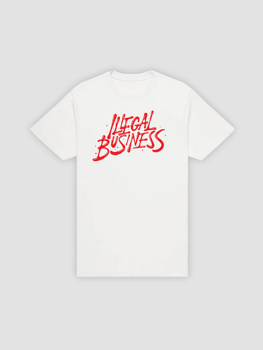 The Illegal Business Logo T-Shirt - White/Red