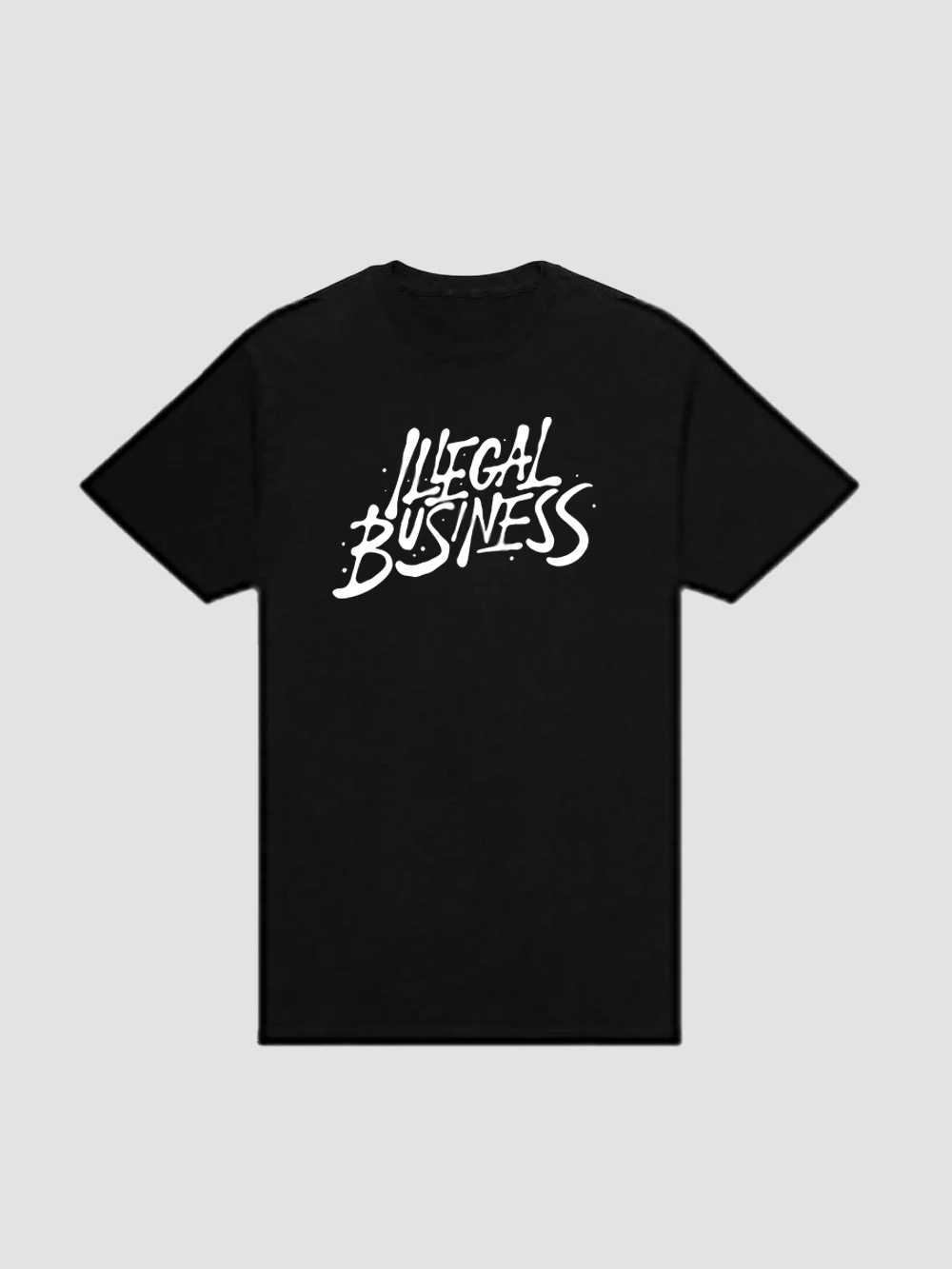 The Illegal Business Logo Tee - Black/White