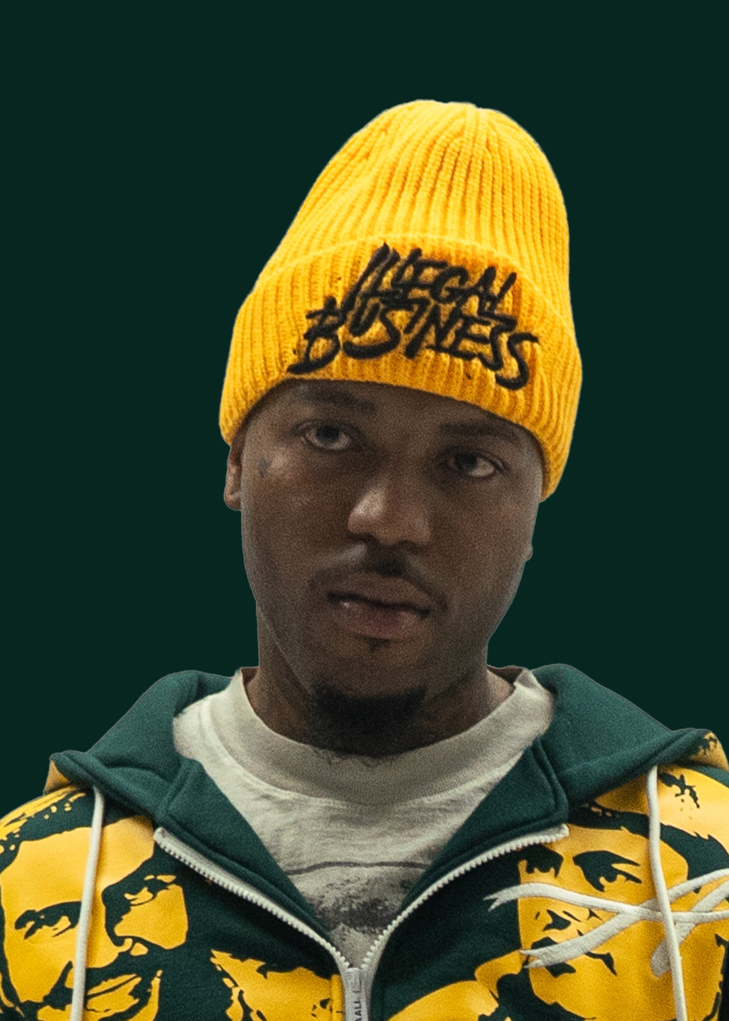 The Illegal Business Beanie Gold/Black