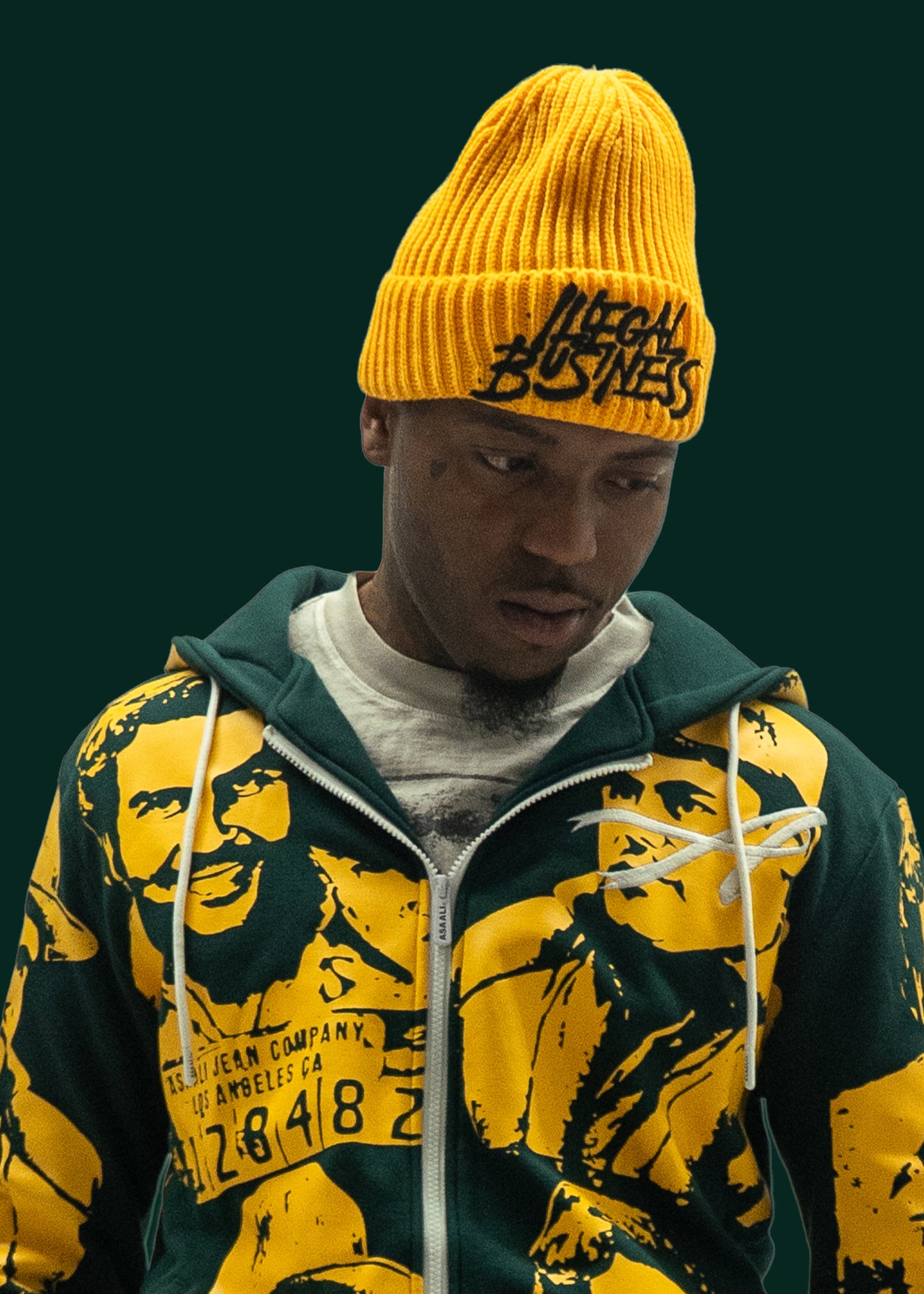 The Illegal Business Beanie Gold/Black