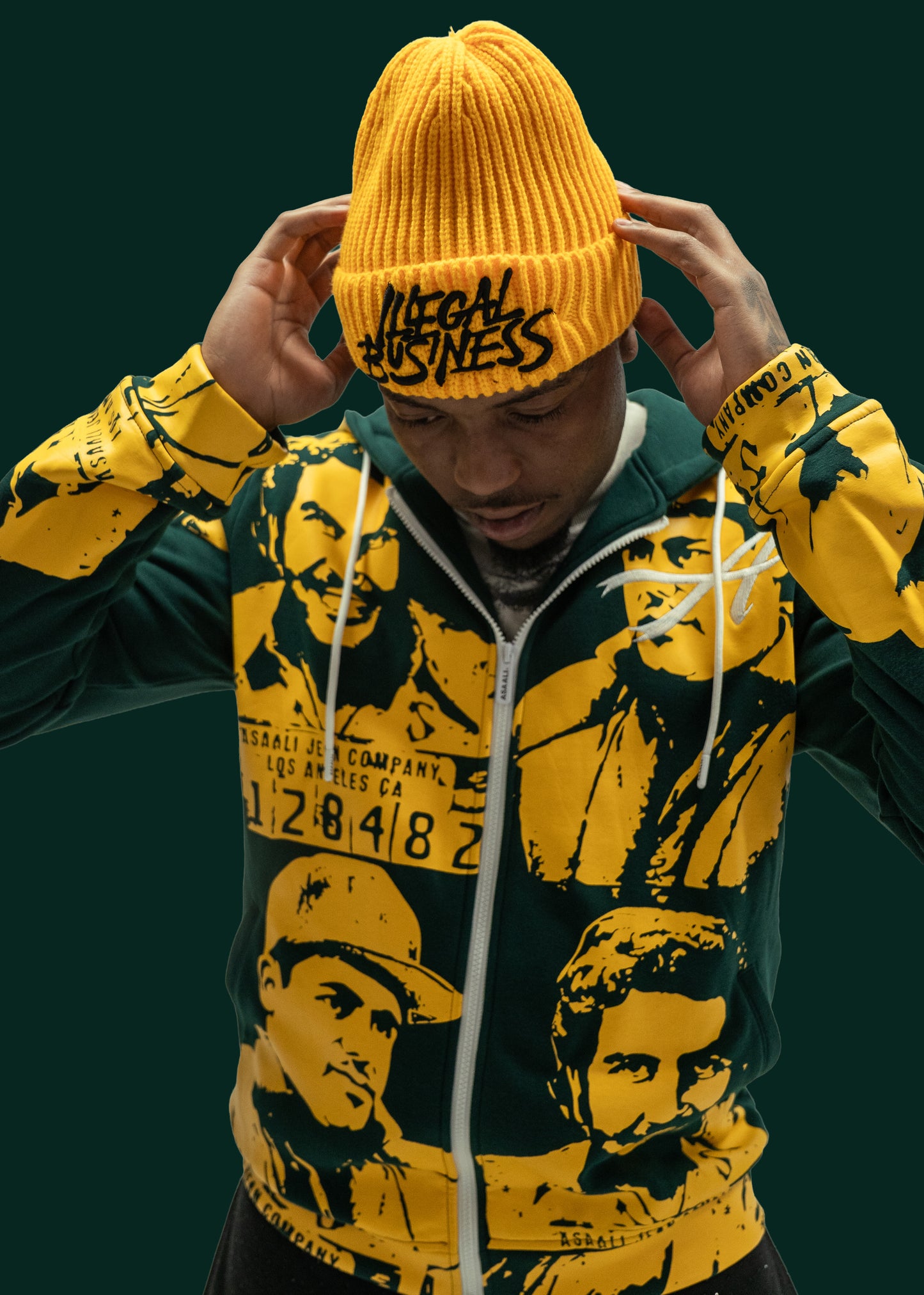 The Illegal Business Beanie Gold/Black