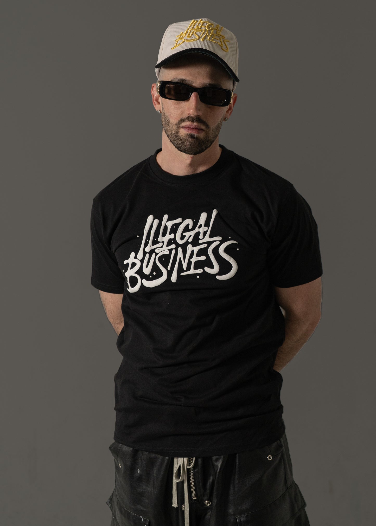 The Illegal Business Logo Tee - Black/White