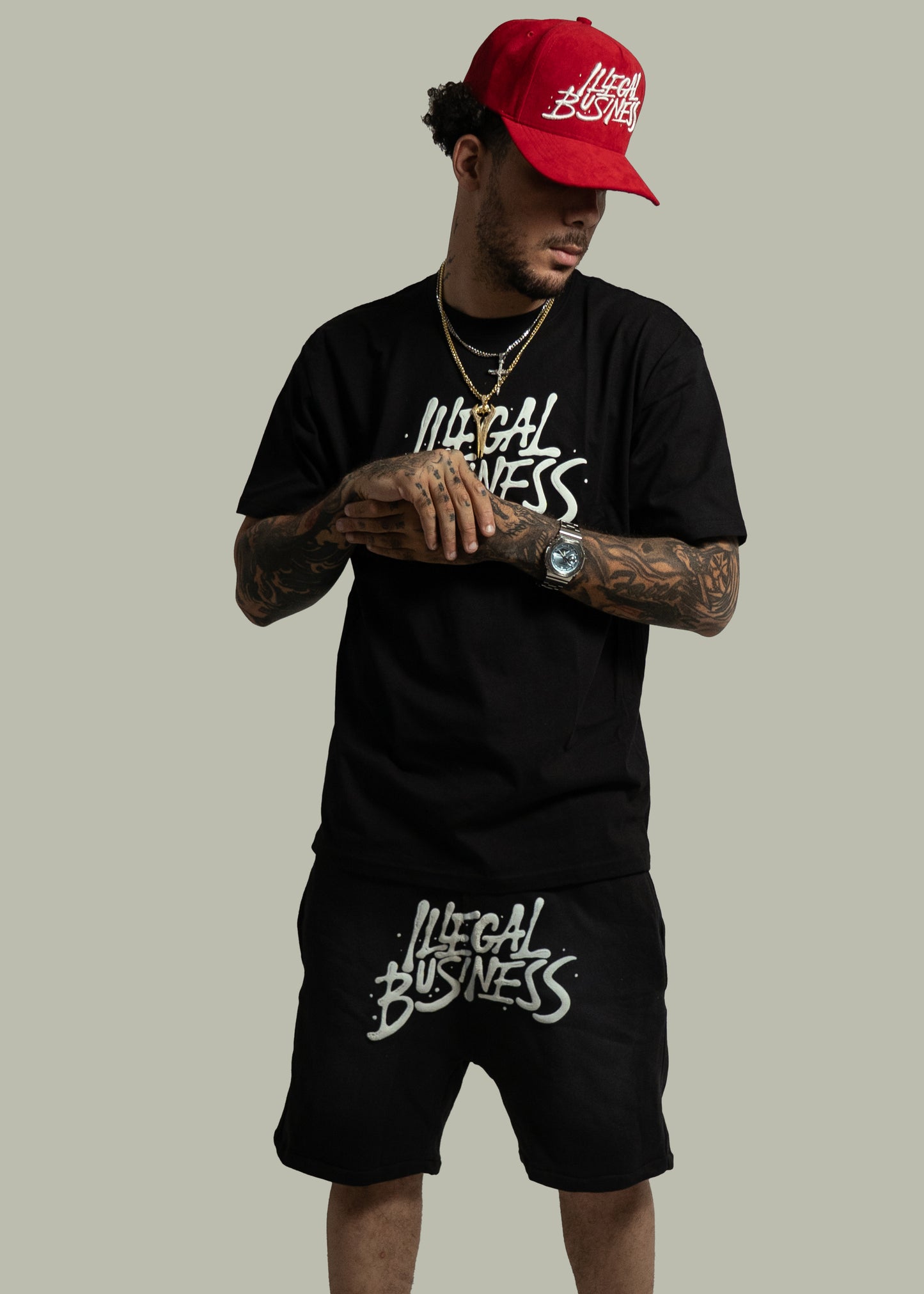 Illegal Business Shorts- Black/White