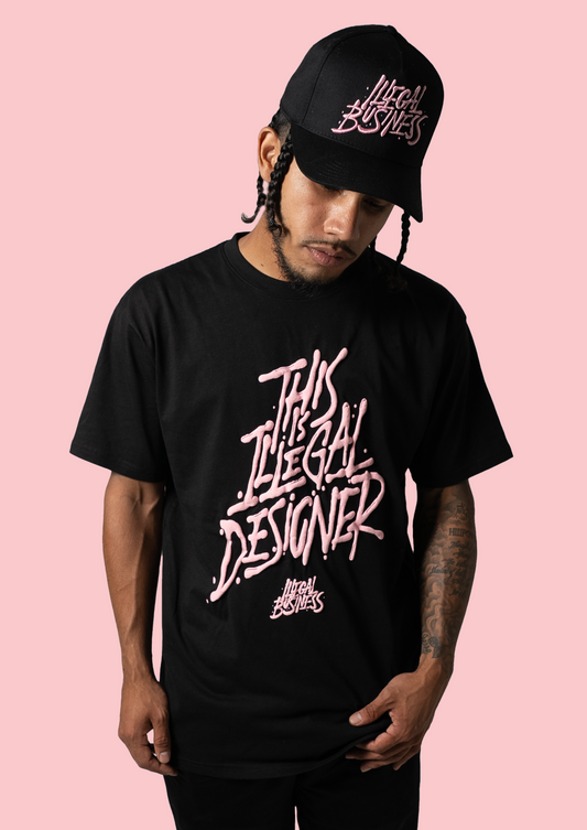 Black/Pink Illegal Designer Tee