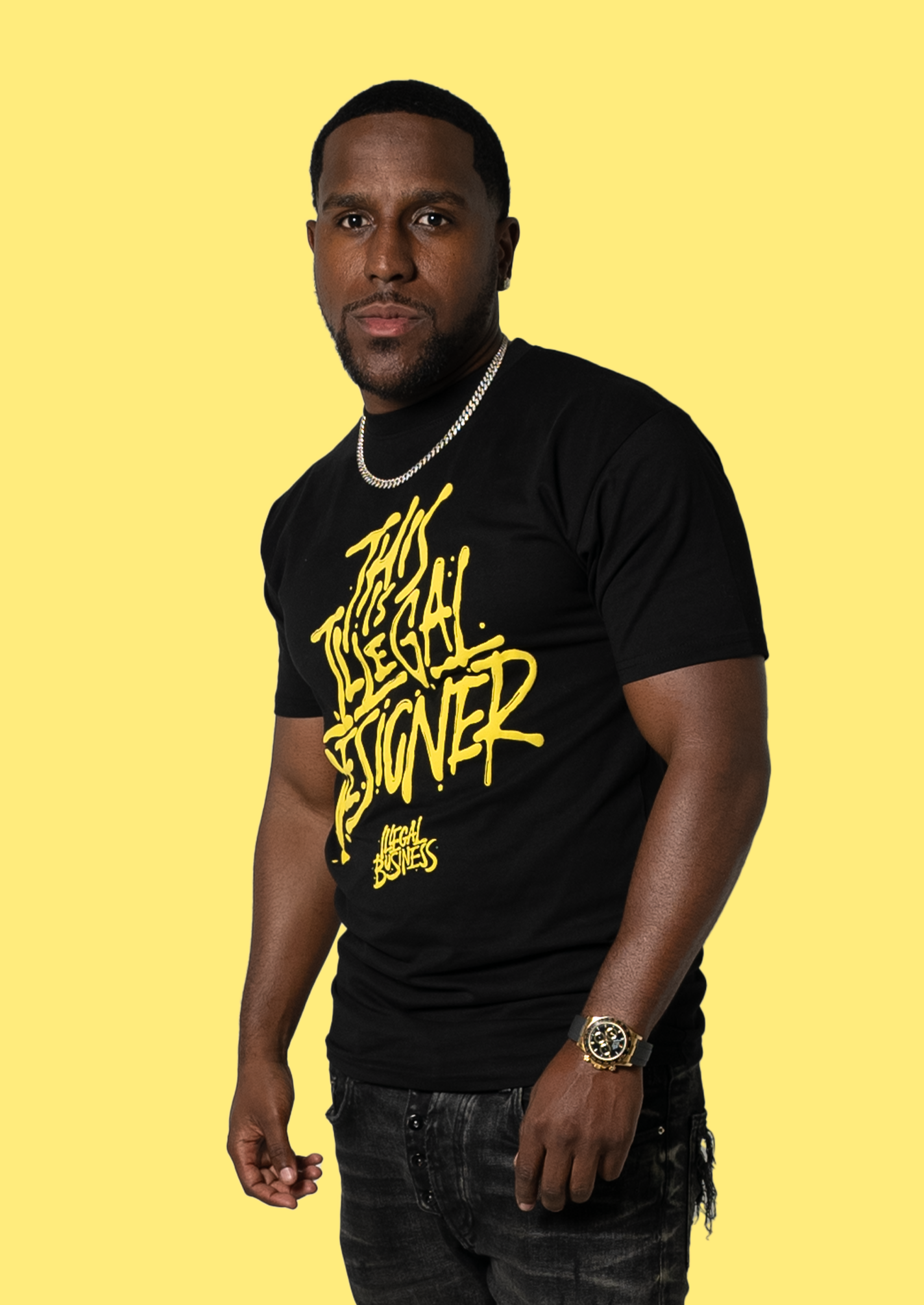 Black/Yellow Illegal Designer Tee