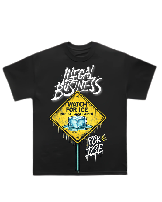 "Watch For Ice" Oversized Tee