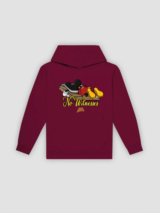 No Witnesses - Maroon Hoodie