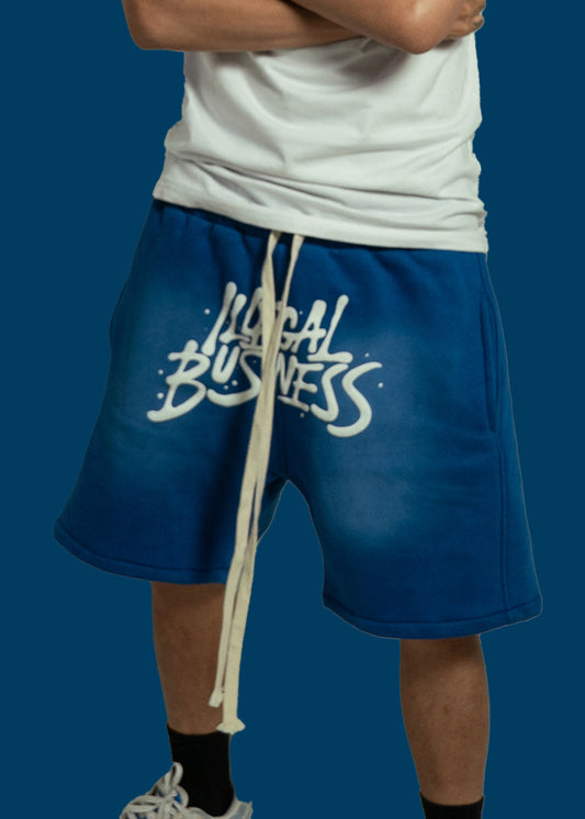 Illegal Business Shorts- Blue/White