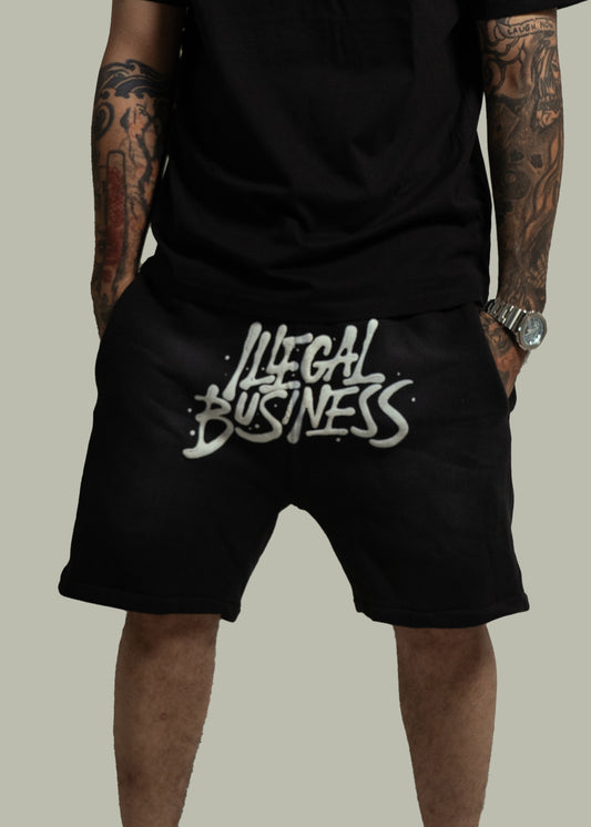 Illegal Business Shorts- Black/White
